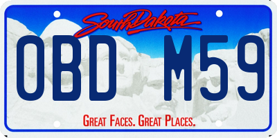 SD license plate 0BDM59