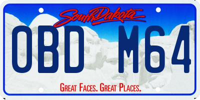 SD license plate 0BDM64