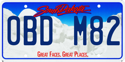 SD license plate 0BDM82