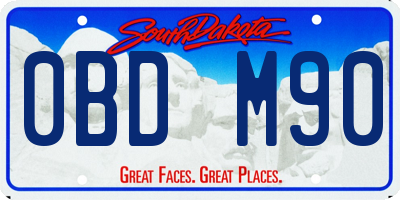 SD license plate 0BDM90