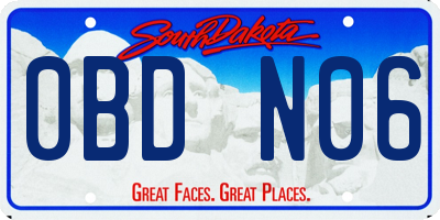 SD license plate 0BDN06