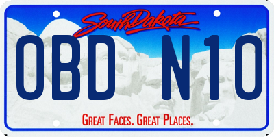 SD license plate 0BDN10