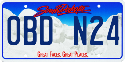 SD license plate 0BDN24