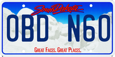 SD license plate 0BDN60