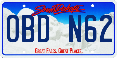 SD license plate 0BDN62