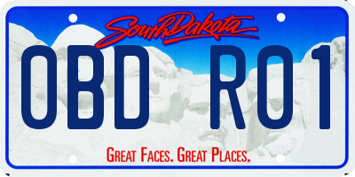 SD license plate 0BDR01