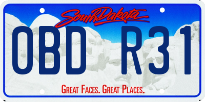 SD license plate 0BDR31