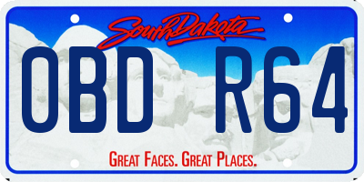 SD license plate 0BDR64
