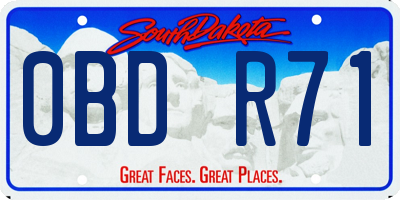 SD license plate 0BDR71