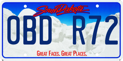 SD license plate 0BDR72