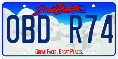 SD license plate 0BDR74