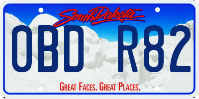 SD license plate 0BDR82