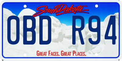 SD license plate 0BDR94