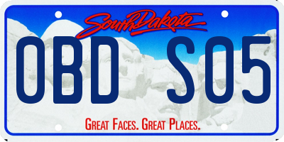 SD license plate 0BDS05