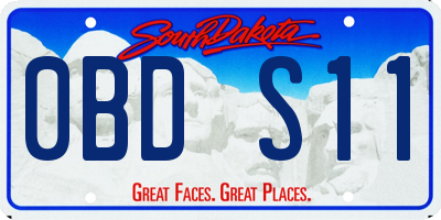 SD license plate 0BDS11