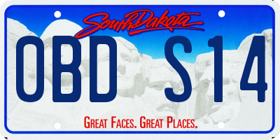 SD license plate 0BDS14
