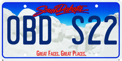 SD license plate 0BDS22