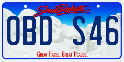 SD license plate 0BDS46