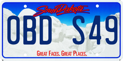 SD license plate 0BDS49
