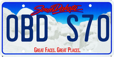 SD license plate 0BDS70