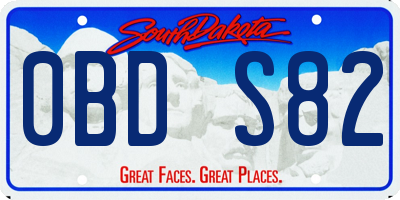 SD license plate 0BDS82