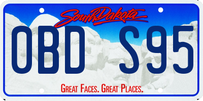 SD license plate 0BDS95