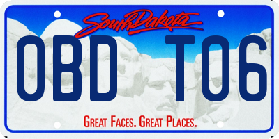 SD license plate 0BDT06