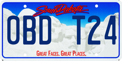 SD license plate 0BDT24