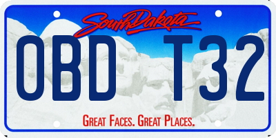 SD license plate 0BDT32