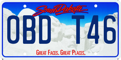 SD license plate 0BDT46