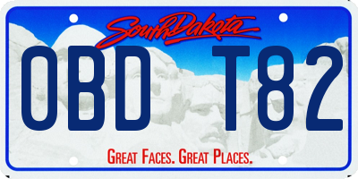 SD license plate 0BDT82