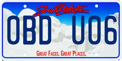 SD license plate 0BDU06