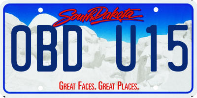 SD license plate 0BDU15