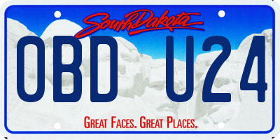 SD license plate 0BDU24