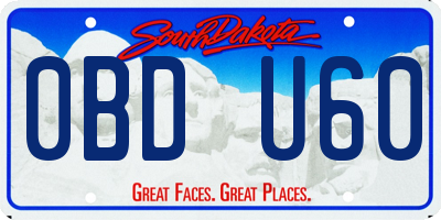 SD license plate 0BDU60