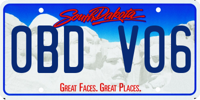 SD license plate 0BDV06