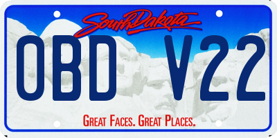SD license plate 0BDV22