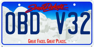SD license plate 0BDV32