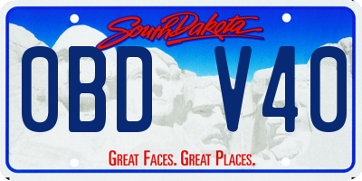 SD license plate 0BDV40