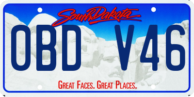 SD license plate 0BDV46