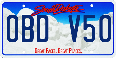 SD license plate 0BDV50