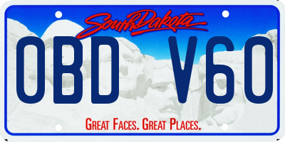 SD license plate 0BDV60