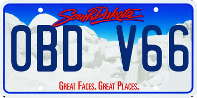 SD license plate 0BDV66