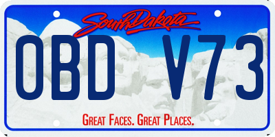 SD license plate 0BDV73