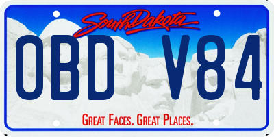 SD license plate 0BDV84