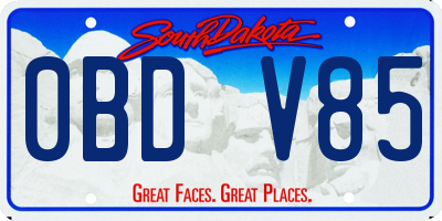 SD license plate 0BDV85