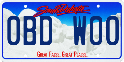 SD license plate 0BDW00