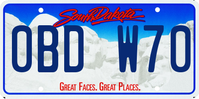SD license plate 0BDW70