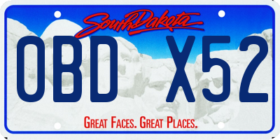 SD license plate 0BDX52