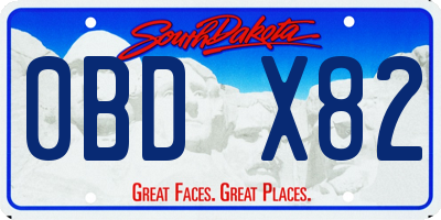 SD license plate 0BDX82